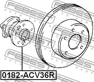 Febest 0182-ACV36R - Wheel Hub www.parts5.com