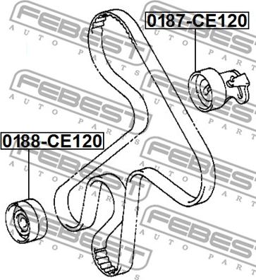 Febest 0187-CE120 - TENSIONER TIMING BELT parts5.com