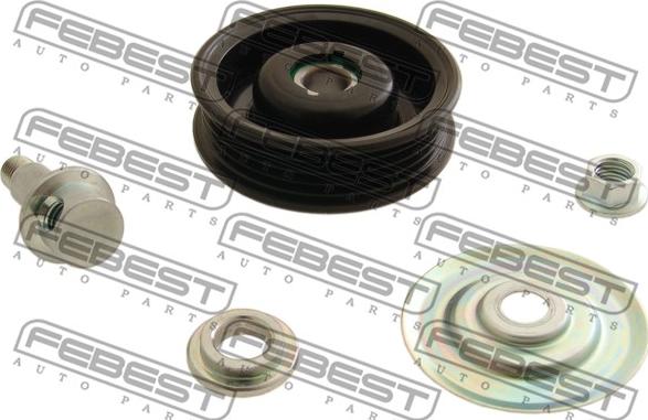 Febest 0187-HDJ100 - Saptırma / Kılavuz makarası, Kanallı V-kayışı www.parts5.com