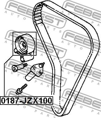 Febest 0187-JZX100 - TENSIONER TIMING BELT parts5.com
