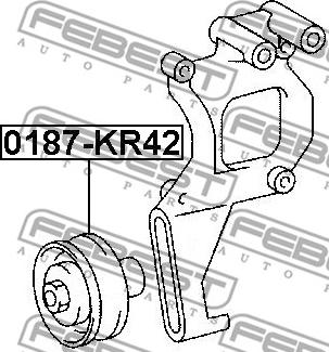 Febest 0187-KR42 - Saptırma / Kılavuz makarası, Kanallı V-kayışı www.parts5.com