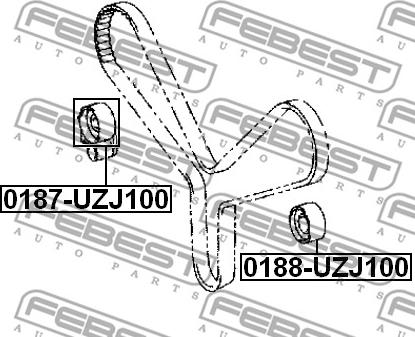 Febest 0187-UZJ100 - TENSIONER TIMING BELT parts5.com