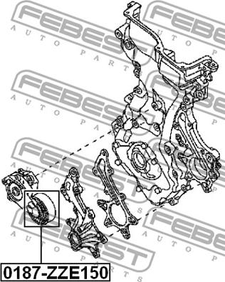 Febest 0187-ZZE150 - Направляющий ролик, поликлиновый ремень www.parts5.com