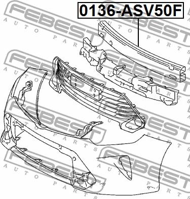 Febest 0136-ASV50F - Front Cowling parts5.com