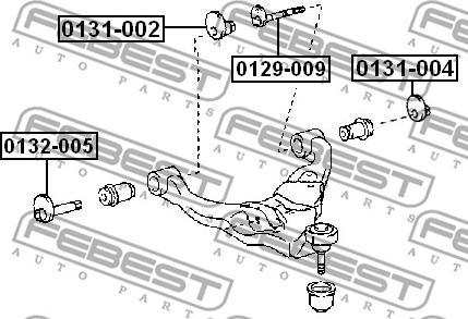 Febest 0131-004 - Caster Shim, axle beam www.parts5.com