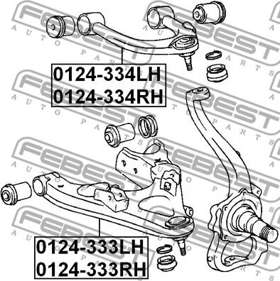 Febest 0124-333RH - Barra oscilante, suspensión de ruedas www.parts5.com