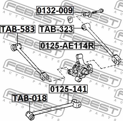 Febest 0125-AE114R - Řídicí páka, zavěšení kol www.parts5.com