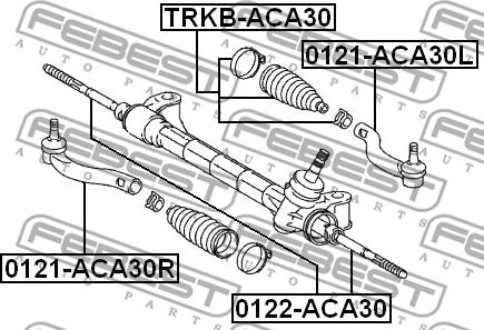 Febest 0122-ACA30 - STEERING TIE ROD parts5.com