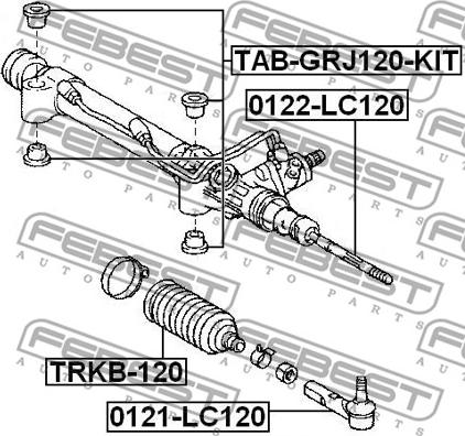 Febest 0122-LC120 - Aksialni zgib, jarmski drog www.parts5.com