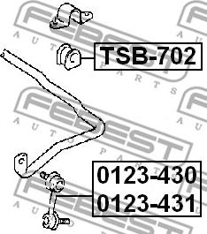 Febest 0123-431 - Ράβδος / στήριγμα, ράβδος στρέψης www.parts5.com