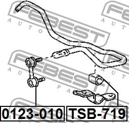 Febest 0123-010 - Stange / Strebe, Stabilisator www.parts5.com