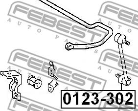 Febest 0123-302 - Entretoise / tige, stabilisateur www.parts5.com