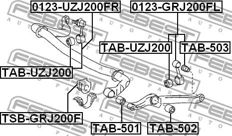 Febest TAB-503 - Tie Bar Bush www.parts5.com