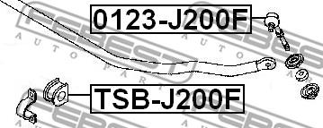 Febest 0123-J200F - Brat / bieleta suspensie, stabilizator www.parts5.com