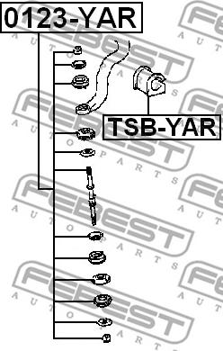 Febest 0123-YAR - Rod / Strut, stabiliser www.parts5.com