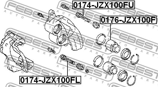 Febest 0174-JZX100FU - Guide Bolt, brake caliper www.parts5.com