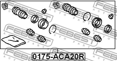 Febest 0175-ACA20R - Repair Kit, brake caliper parts5.com