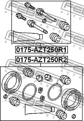 Febest 0175-AZT250R1 - Juego de reparación, pinza de freno www.parts5.com