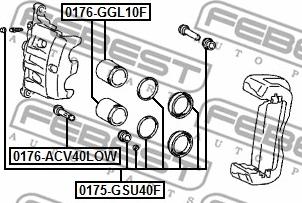 Febest 0175-GSU40F - Set reparatie, etrier www.parts5.com