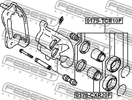 Febest 0176-CXR20F - Bat, sedlo kolutne zavore www.parts5.com