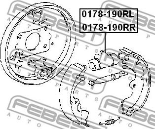Febest 0178-190RR - REAR RIGHT BRAKE CYLINDER parts5.com