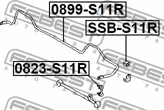 Febest 0899-S11R - STABILIZER REAR D17.3 parts5.com