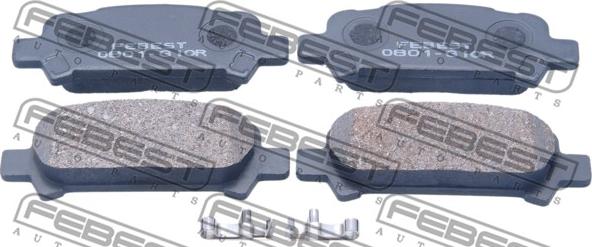 Febest 0801-G10R - Тормозные колодки, дисковые, комплект www.parts5.com