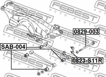 Febest 0829-003 - Vijak za korigovanje nagiba www.parts5.com