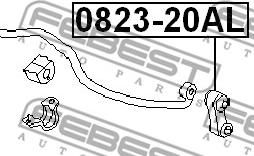 Febest 0823-20AL - Rod / Strut, stabiliser www.parts5.com