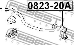 Febest 0823-20A - Ράβδος / στήριγμα, ράβδος στρέψης www.parts5.com