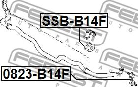 Febest 0823-B14F - Drog / opornik, stabilizator www.parts5.com