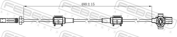 Febest 03606-005 - Sensor, wheel speed www.parts5.com