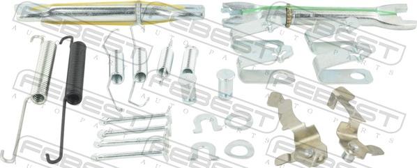 Febest 0304-CIVR-KIT - Set accesorii, saboti frana parcare www.parts5.com