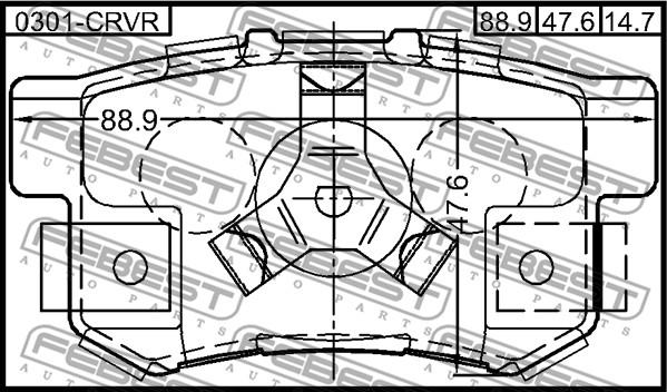 Febest 0301-CRVR - Set placute frana,frana disc www.parts5.com