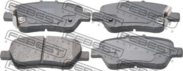 Febest 0301-RB2R - Sada brzdových destiček, kotoučová brzda www.parts5.com