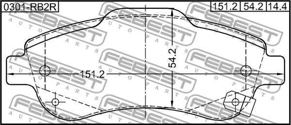 Febest 0301-REF - Σετ τακάκια, δισκόφρενα www.parts5.com