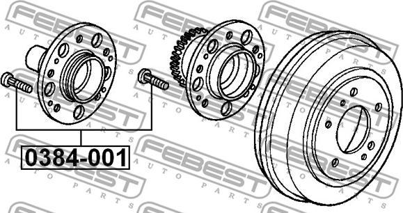 Febest 0384-001 - Wheel Stud parts5.com