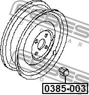 Febest 0385-003 - Pyörän mutteri www.parts5.com