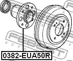 Febest 0382-EUA50R - Pyörän napa www.parts5.com