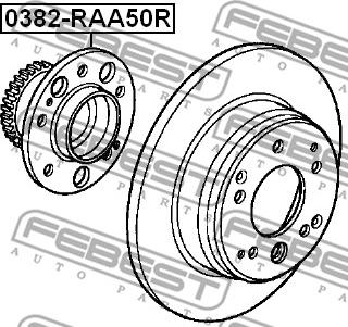 Febest 0382-RAA50R - Πλήμνη τροχού www.parts5.com