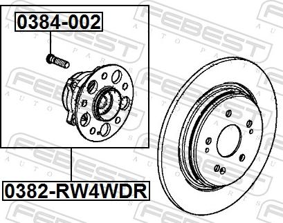 Febest 0382-RW4WDR - Piasta koła www.parts5.com