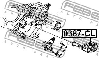 Febest 0387-CL - Tensioner Pulley, timing belt www.parts5.com