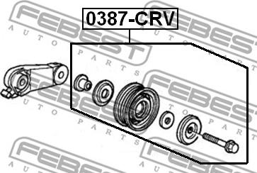 Febest 0387-CRV - Deflection / Guide Pulley, v-ribbed belt www.parts5.com