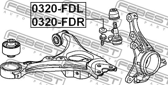 Febest 0320-FDR - Articulatie sarcina / ghidare parts5.com