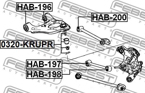 Febest 0320-KRUPR - Шарнири www.parts5.com