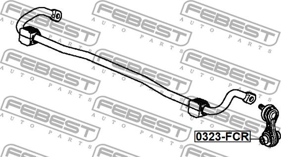 Febest 0323-FCR - Rúd / kar, stabilizátor www.parts5.com