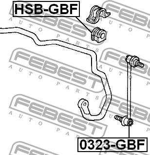 Febest 0323-GBF - Rod / Strut, stabiliser parts5.com