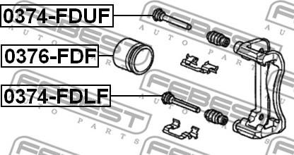 Febest 0374-FDLF - Vodiaci čap brzdového strmeňa www.parts5.com