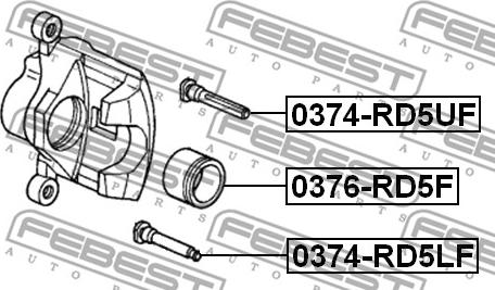 Febest 0374-RD5UF - Guide Bolt, brake caliper www.parts5.com