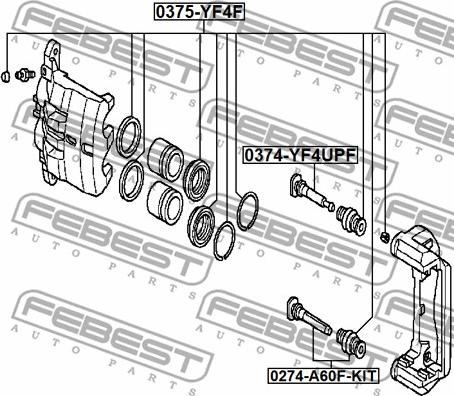 Febest 0375-YF4F - Ремкомплект, тормозной суппорт www.parts5.com